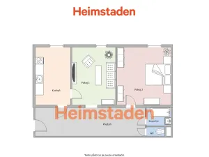 Pronájem bytu 2+1, Ostrava - Poruba, Budovatelská, 57 m2