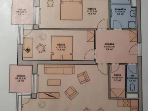 Pronájem bytu 3+kk, Hradec Králové - Nový Hradec Králové, Rybova, 89 m2