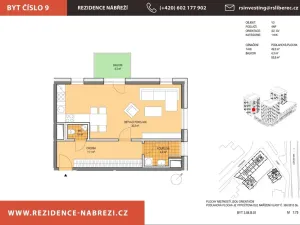 Pronájem bytu 1+kk, Liberec - Liberec III-Jeřáb, U Nisy, 54 m2
