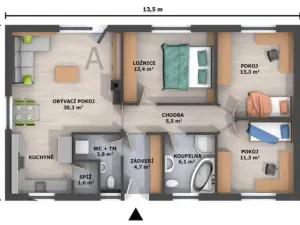 Prodej rodinného domu, Stráž pod Ralskem, Luční, 90 m2