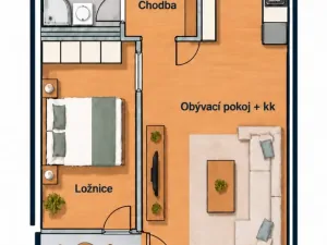 Prodej bytu 2+kk, Praha - Košíře, Pod radnicí, 52 m2