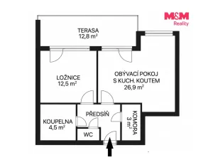 Prodej bytu 2+kk, Brno - Líšeň, Leskauerova, 57 m2