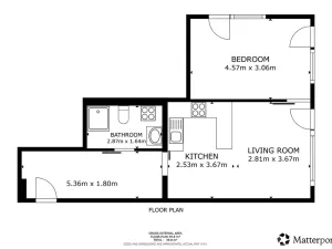 Pronájem bytu 2+kk, Praha - Libeň, Kurta Konráda, 52 m2