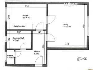 Pronájem bytu 1+1, Pardubice, Pichlova, 45 m2