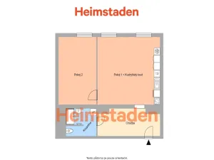 Pronájem bytu 2+kk, Ostrava - Poruba, náměstí Jana Nerudy, 73 m2