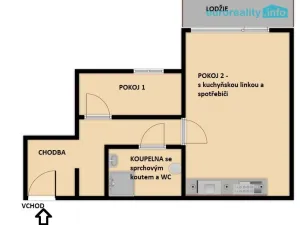 Pronájem bytu 2+kk, Strakonice, U Zahrádek, 46 m2