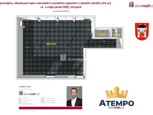 Pronájem skladu, Vimperk - Vimperk II, 1. máje, 474 m2