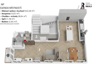 Prodej atypického bytu, Praha - Radotín, Ametystová, 116 m2