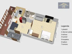 Pronájem bytu 2+kk, Roudnice nad Labem, Špindlerova třída, 57 m2
