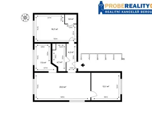 Prodej bytu 3+1, Beroun, Košťálkova, 71 m2