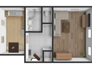 Pronájem bytu 1+1, Krupka - Bohosudov, Bohosudovská, 45 m2