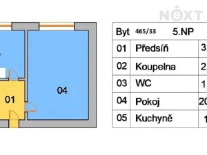 Pronájem bytu 1+1, Planá nad Lužnicí, Průmyslová, 39 m2