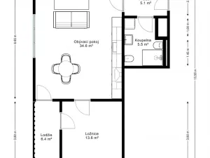Pronájem bytu 2+kk, Ostrava - Moravská Ostrava, Důlní, 60 m2