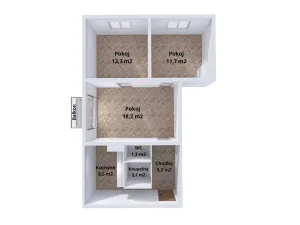 Prodej bytu 3+1, Kamenná, 59 m2