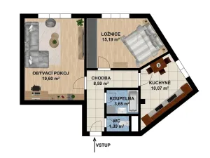 Prodej bytu 2+1, Olomouc, 57 m2
