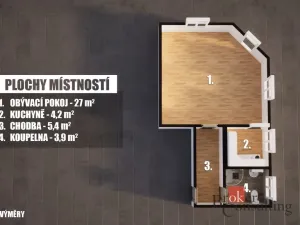 Pronájem bytu 1+kk, Děčín - Děčín II-Nové Město, Příkrá, 42 m2