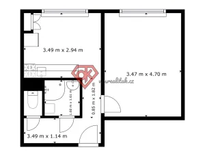 Pronájem bytu 1+1, Ústí nad Orlicí, Popradská, 36 m2