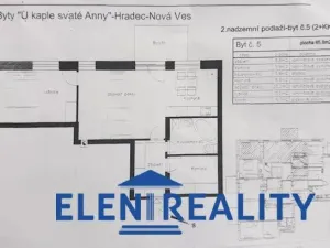 Pronájem bytu 2+kk, Hradec-Nová Ves, 66 m2
