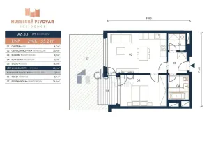 Pronájem bytu 2+kk, Praha, Mužíkova, 55 m2