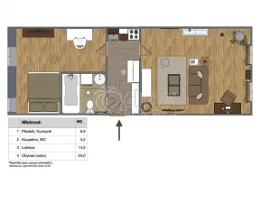 Pronájem bytu 2+kk, Praha - Vinohrady, Moravská, 50 m2