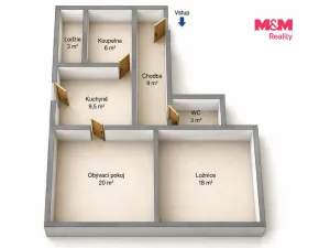 Prodej bytu 2+1, Kroměříž, U Sýpek, 69 m2