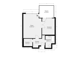 Prodej bytu 1+1, Praha - Stodůlky, Petržílkova, 49 m2