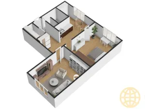 Prodej bytu 2+1, Tábor, Kpt. Jaroše, 64 m2