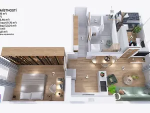 Pronájem bytu 3+kk, Brno, Jasanová, 55 m2