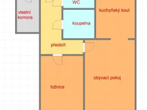 Prodej bytu 2+kk, Praha, Vlastina, 46 m2