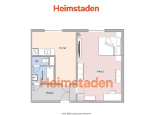 Pronájem bytu 1+1, Orlová - Lutyně, Osvobození, 38 m2