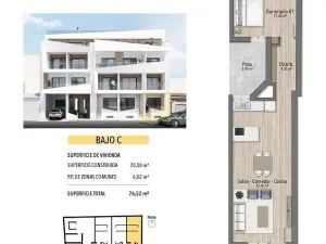 Prodej bytu 2+kk, Torrevieja, Alicante, Španělsko, 71 m2
