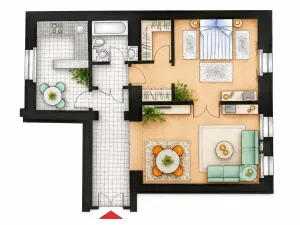 Pronájem bytu 2+1, Praha - Smíchov, Janáčkovo nábřeží, 80 m2
