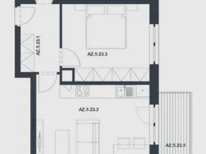 Pronájem bytu 2+kk, Plzeň - Skvrňany, Pecháčkova, 54 m2