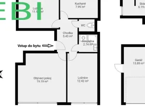 Prodej bytu 3+1, Červený Újezd, U Okálu, 62 m2