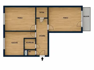 Pronájem bytu 2+1, Ostrava, Lumírova, 62 m2