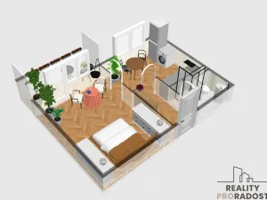 Prodej bytu 1+1, Brno, Vondrákova, 33 m2