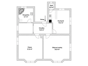 Pronájem bytu 2+1, Liberec, Kubelíkova, 81 m2