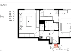 Prodej bytu 2+1, Chrudim - Chrudim III, Palackého třída, 53 m2