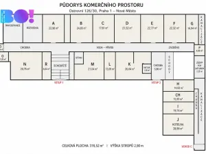 Pronájem obchodního prostoru, Praha, Ostrovní, 316 m2