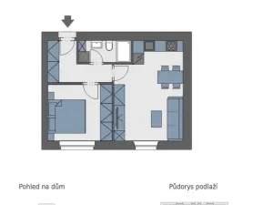 Pronájem bytu 2+kk, Praha - Ruzyně, Karlovarská, 41 m2