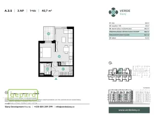 Prodej bytu 1+kk, Slaný, U Benaru, 38 m2