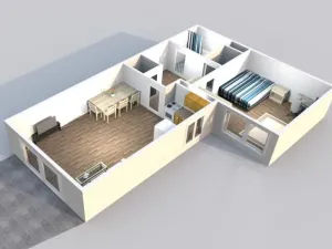 Pronájem bytu 2+kk, Praha - Letňany, Chlebovická, 56 m2