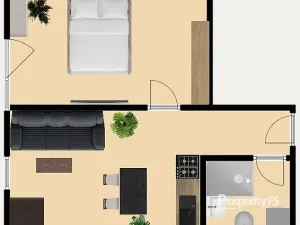 Pronájem bytu 2+kk, Třebíč - Nové Dvory, C. Boudy, 33 m2