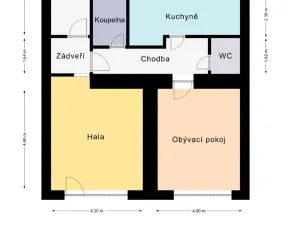 Pronájem bytu 1+1, Hulín, nám. Míru, 45 m2