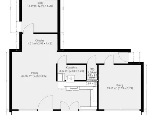 Pronájem bytu 3+kk, Ostrava - Moravská Ostrava, Vítězná, 73 m2