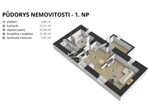 Prodej rodinného domu, Hojovice, 168 m2