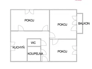 Prodej bytu 3+1, Hranice, Kpt. Jaroše, 67 m2