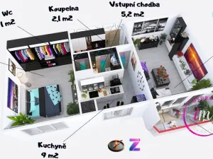 Prodej bytu 2+1, Jihlava, Kollárova, 53 m2