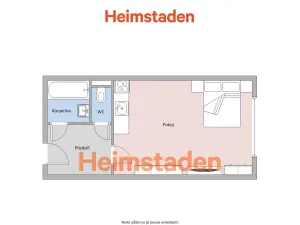 Pronájem bytu 1+kk, Ostrava - Výškovice, Výškovická, 28 m2