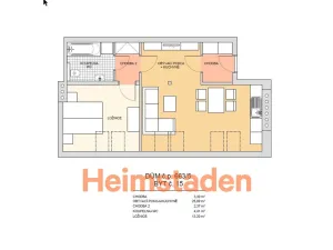 Pronájem bytu 2+kk, Ostrava - Poruba, náměstí Boženy Němcové, 49 m2